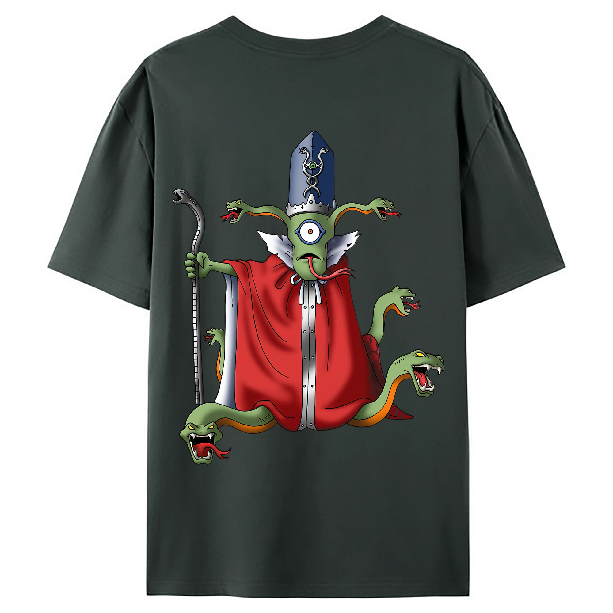 （画像用） ドラゴンクエスト Doragon Kuesuto Dragon Quest 綿100％ メンズ半袖Tシャツ（バックプリント） 通気性